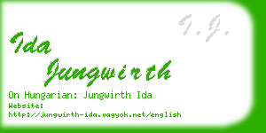 ida jungwirth business card